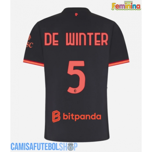 Camisa de time de futebol AC Milan Koni De Winter #5 Replicas 3º Equipamento Feminina 2026-27 Manga Curta